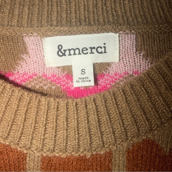 &merci Womens Multi-color Heart Knit Sweater Size Small Small - Picture 4 of 5